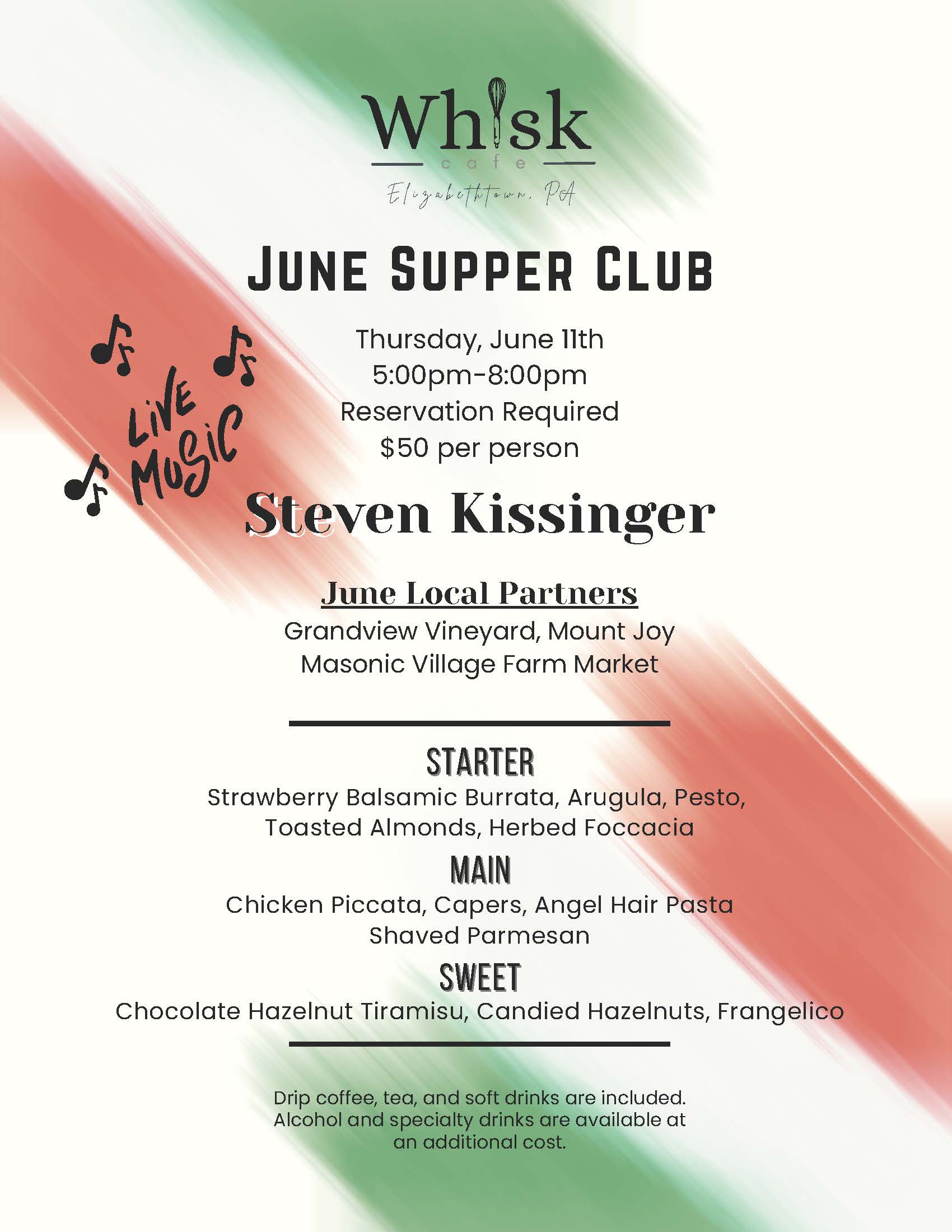 June Supper Club Menu